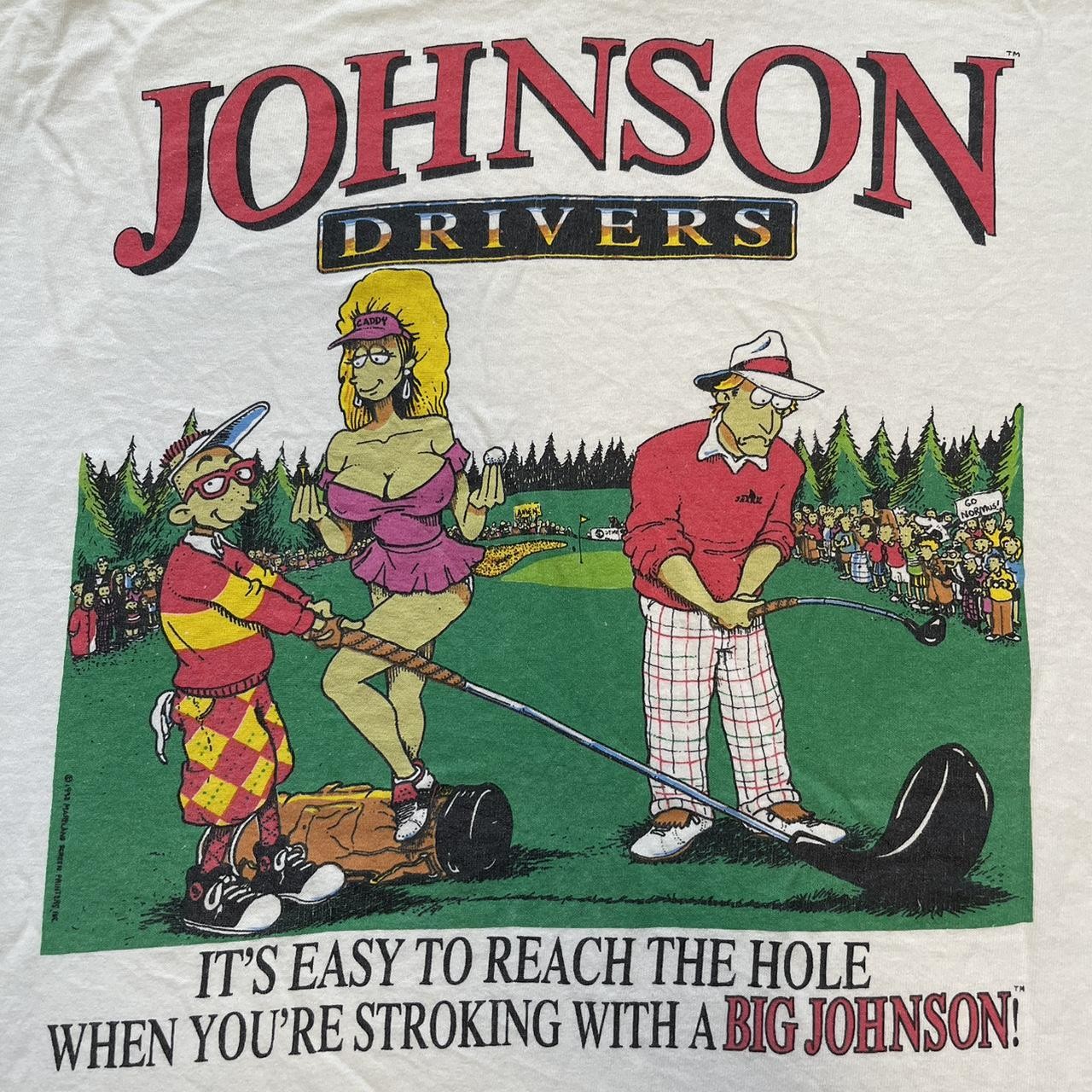 Big Johnson Johnson Drivers 90s Retro style White T shirt Heavy Cotton NH25167 gallery