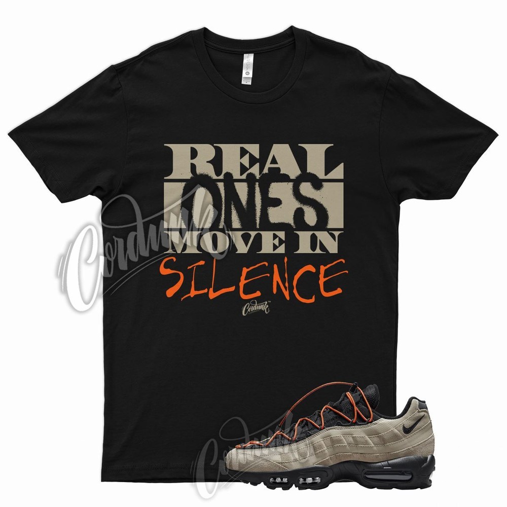 REAL T Shirt for N Air Max 95 Khaki Black Total Orange British 6 Desert Ore