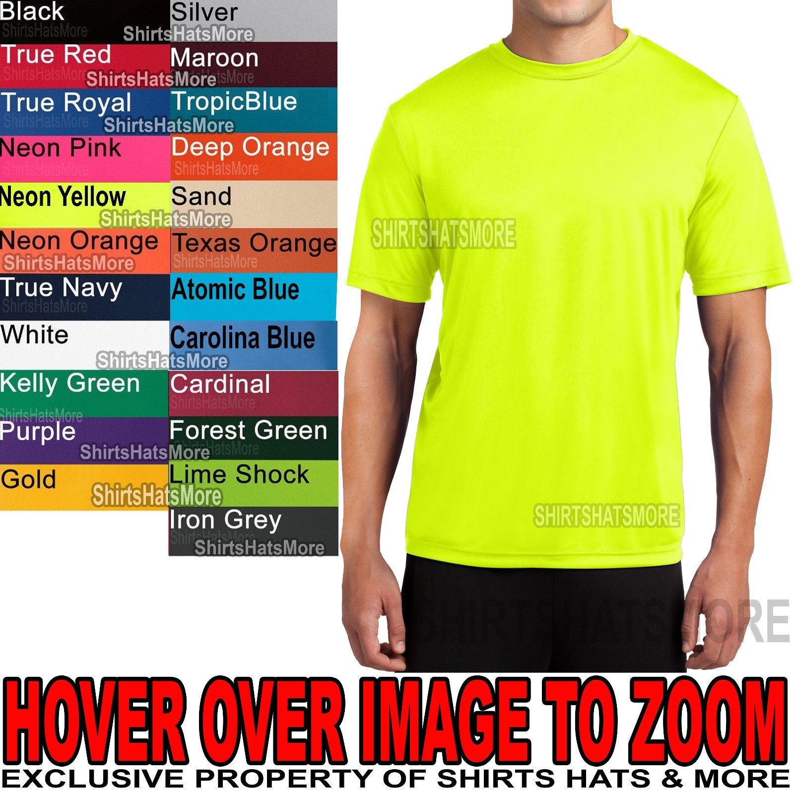 Mens Dri Tek T-Shirt Moisture Wicking Dri Fit XS, S, M, L, XL, 2XL, 3XL, 4XL NEW gallery