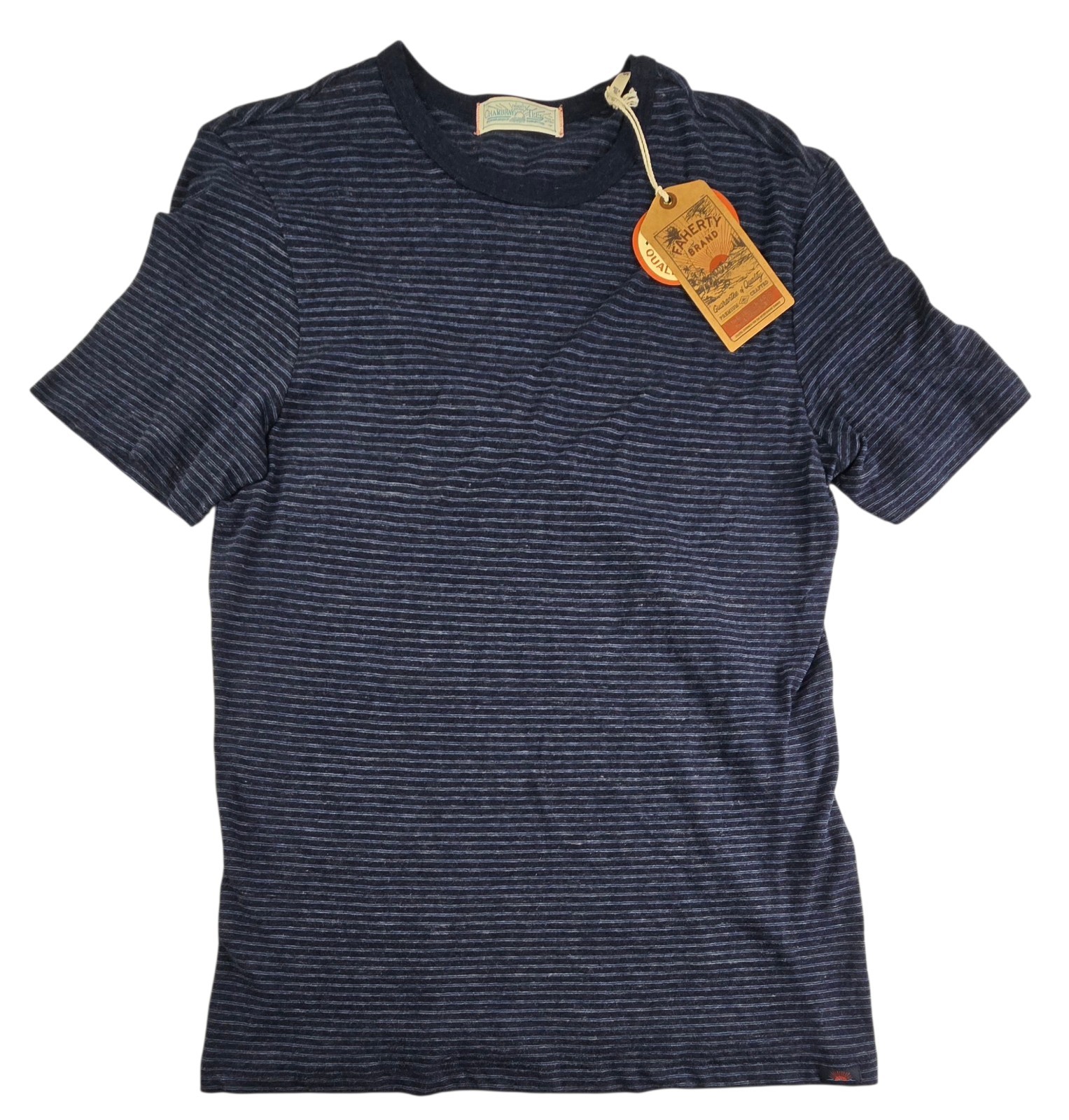 Faherty Vintage Chambray Tee T-Shirt Navy Cove Stripe Small Modal NWT $78 Retail