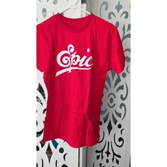 Epic Graphic T Shirt Red The Thread Shop Logo Tee Medium Unisex Streetwear NWOT