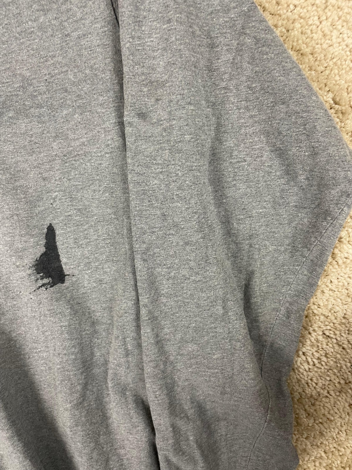 Patagonia T-Shirt Mens Size 40 Regular Fit Crew Neck Cuff Long Sleeve Logo Gray gallery