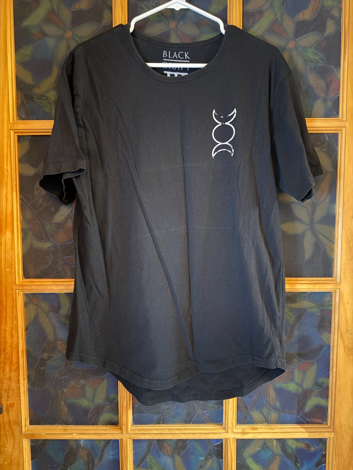 2pc Black Craft Cult II & III Graphic T-Shirts Size LARGE Black Bats Triple Moon gallery