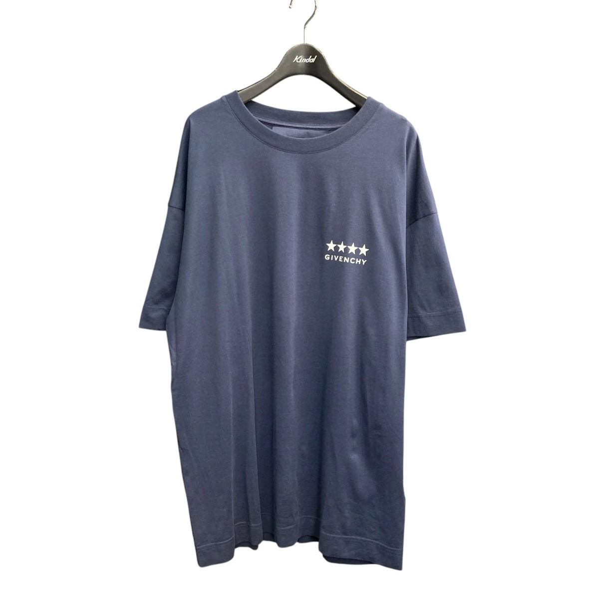 GIVENCHY STANDARD T-shirt Crew neck cut sew BM71JA3YJ5 Navy Size: