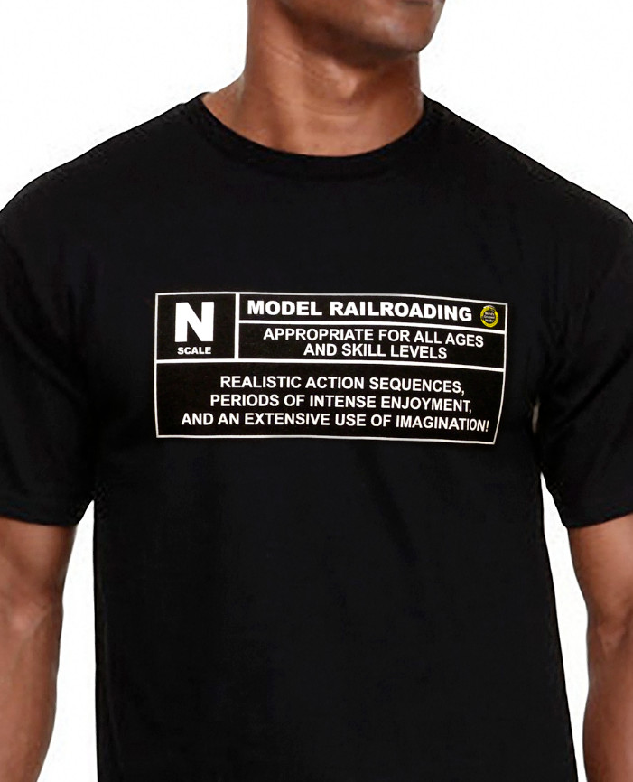 N Scale Model Rairoading – Rated Fun For Everyone! – 100% Cotton T-Shirt