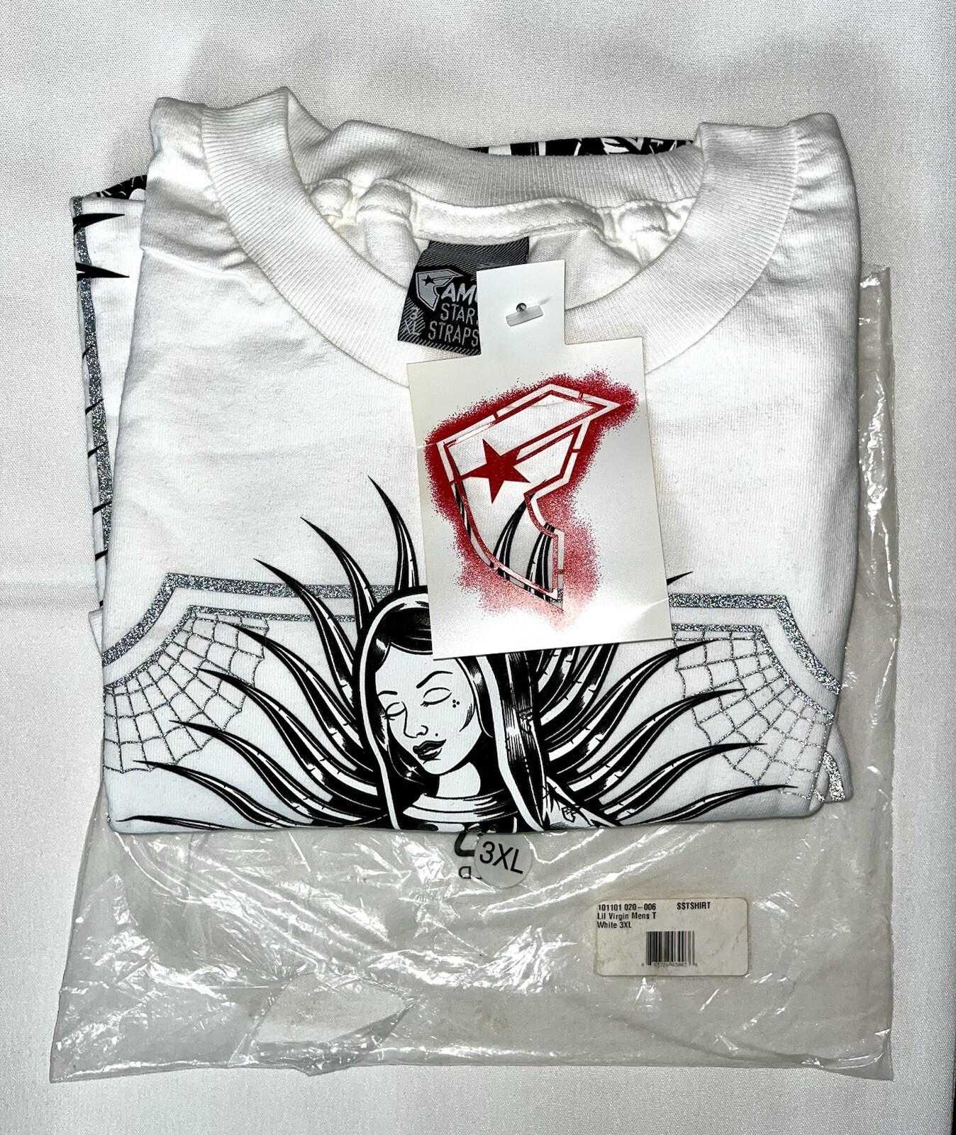 RARE Famous Stars And Straps OG Virgin Mary Shirt 3XL NWT Travis Barker Blink182 gallery