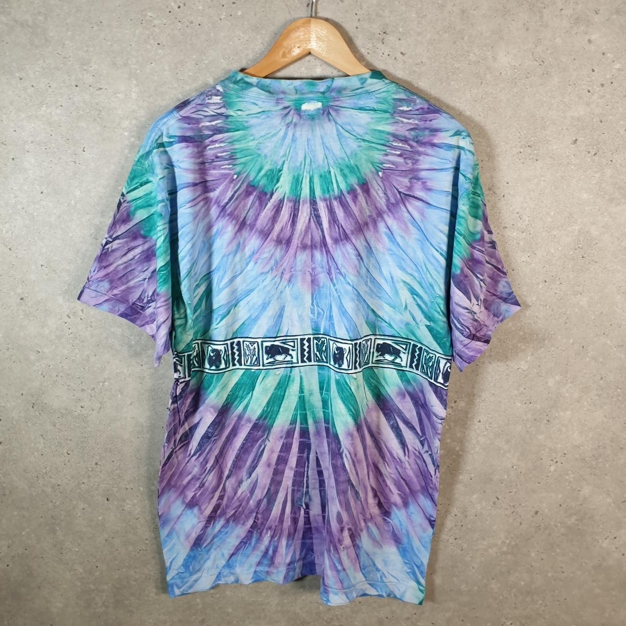 Vintage Yellowstone National Park Tie Dye USA 90s T Shirt Mens XL Multicoloured gallery