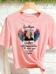 Customizable Personalized Round-neck T-shirt Tops Tee for Eternal Remembrance↗