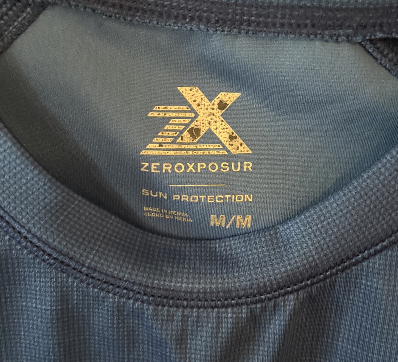 Zeroxposur Blue Men's Performance T-Shirt, Size M, UPF 50+ Sun Protection. 05 gallery