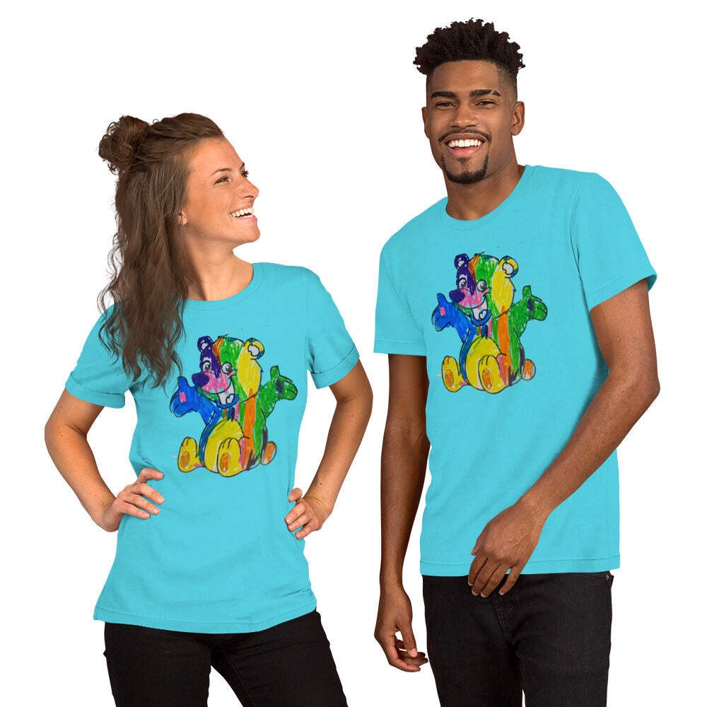 Unisex t-shirt rainbow bear