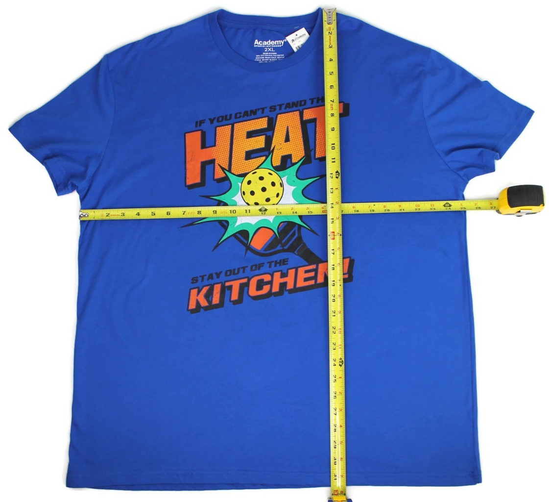 Pickleball Blue Shirt Can't Stand The Heat Stay Out of The Kitchen Mens 2XL NWT gallery