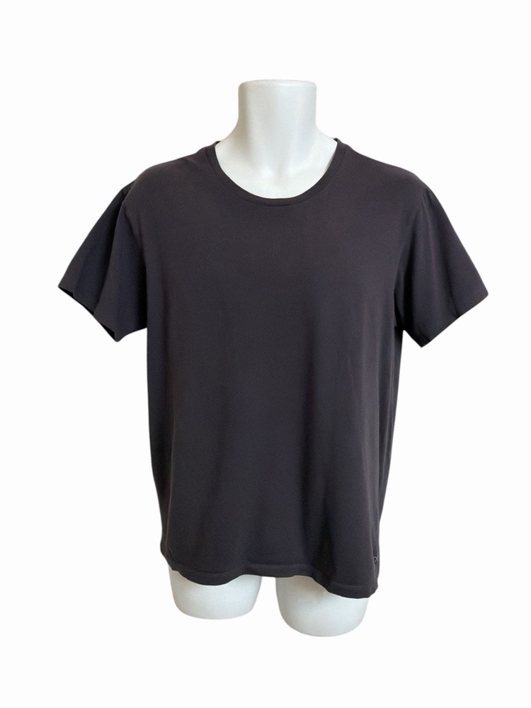 Calvin Klein Men’s M Dark Gray 100% Cotton Short Sleeve T-Shirt Plain No Pockets