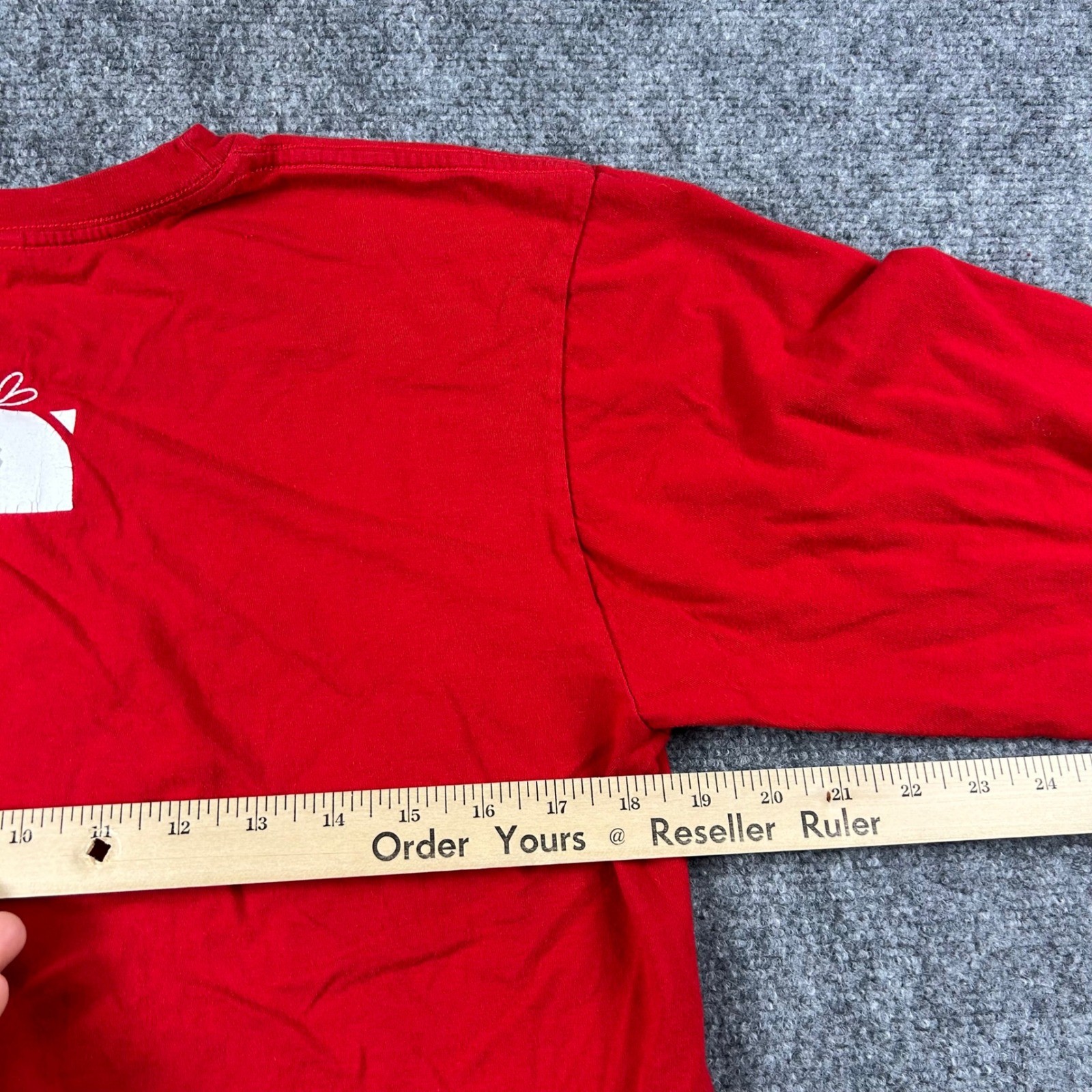 Apple Promo T-Shirt Mens Medium Red Long Sleeve Holiday Graphic American Apparel gallery