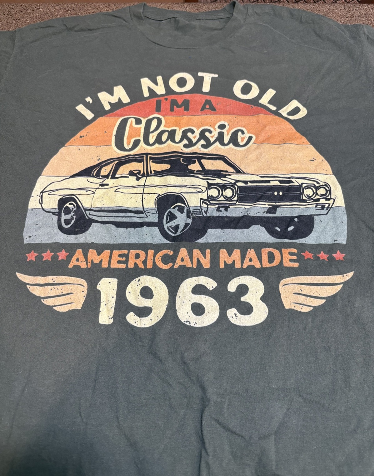 Vintage T Shirt “I’m Not Old I’m Classic” 1963, Green gallery