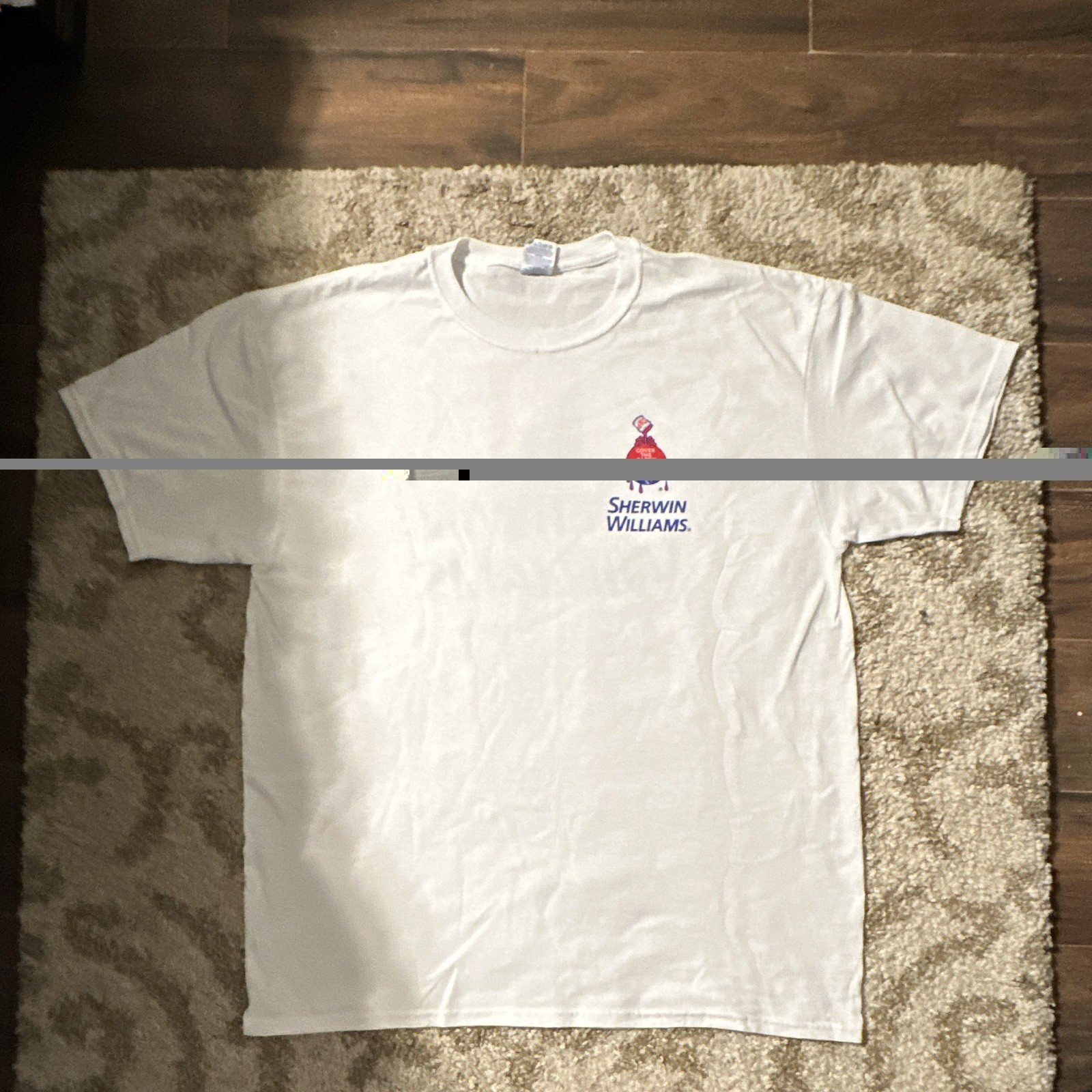 Sherwin-Williams Men’s XL White Crew Neck Short Sleeve Logo Graphic Tee