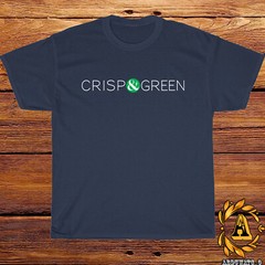 New CRISP & GREEN Restaurant Logo Black/Sport Grey/White/Navy/Red T-Shirt S-5XL
