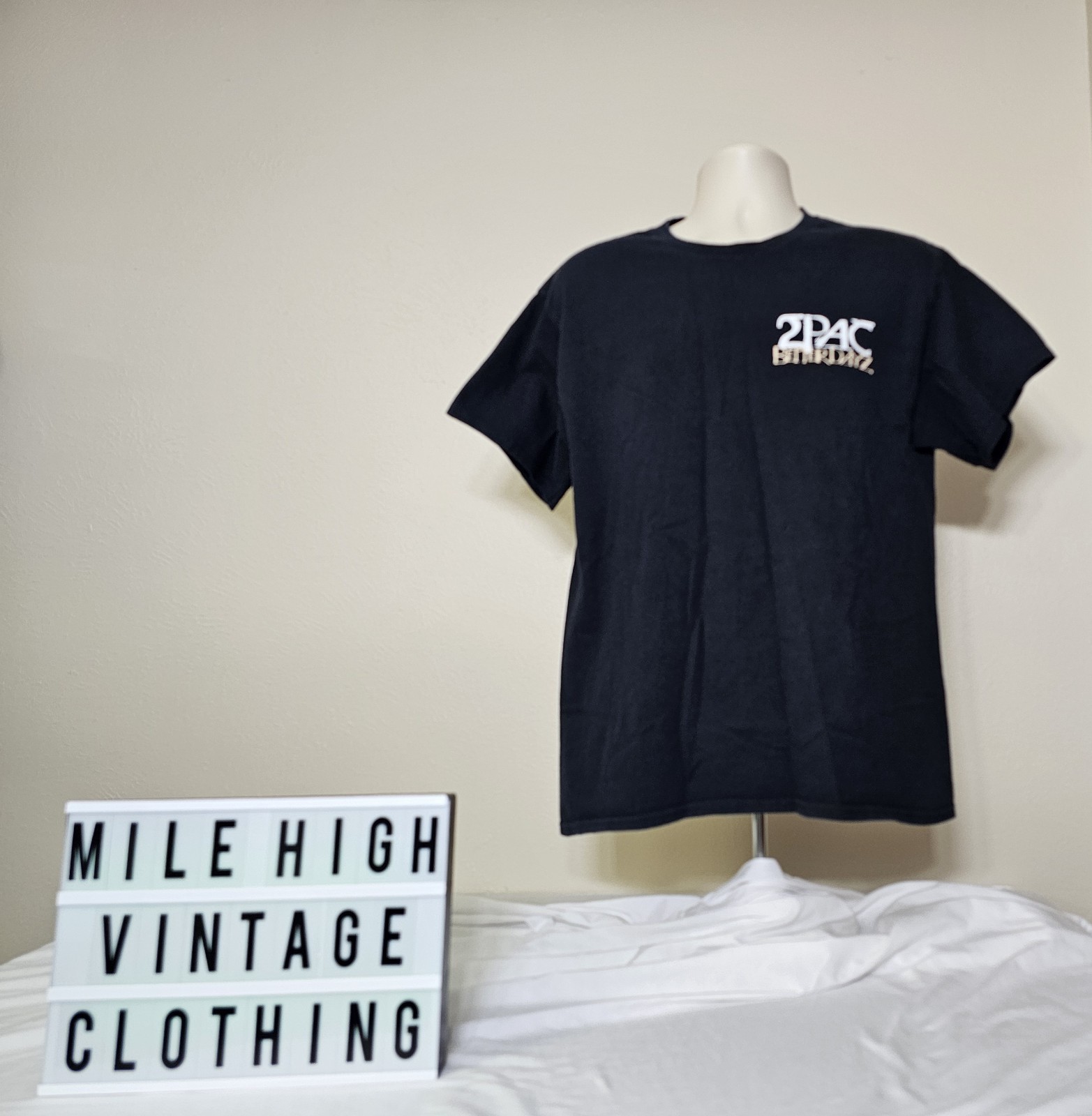 Men's Tupac Shakur Shirt L Better Dayz Hip Hop Rap Music Tee Black Retro 2pac gallery