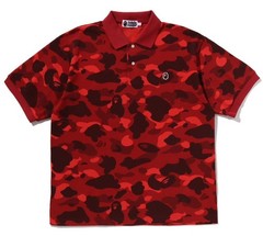 A BATHNIG APE Men’s COLOR CAMO ONE POINT RELAXED FIT POLO SHIRT 1M30112004 b