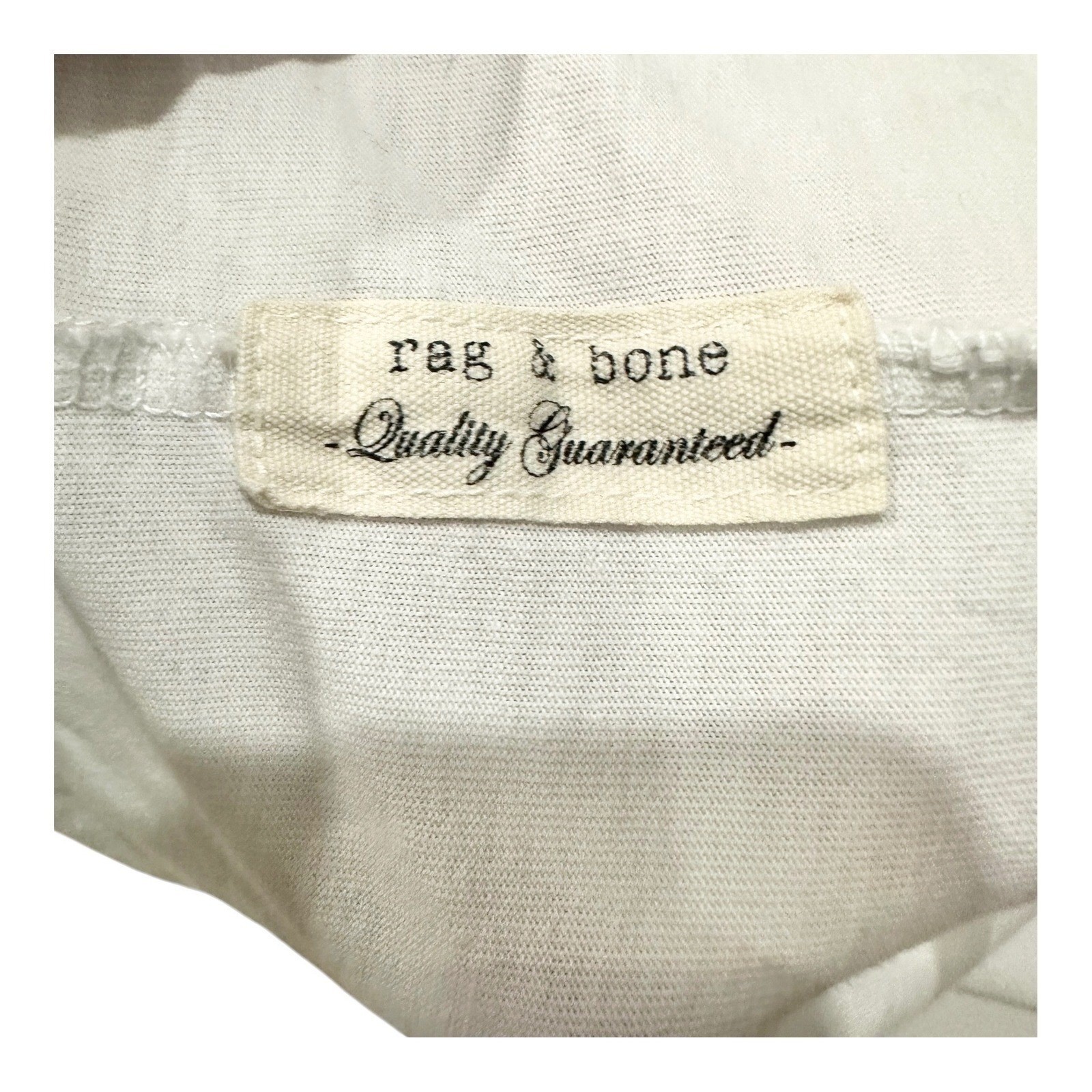Rag & Bone Mens S White Organic Cotton Graphic Logo T-Shirt gallery