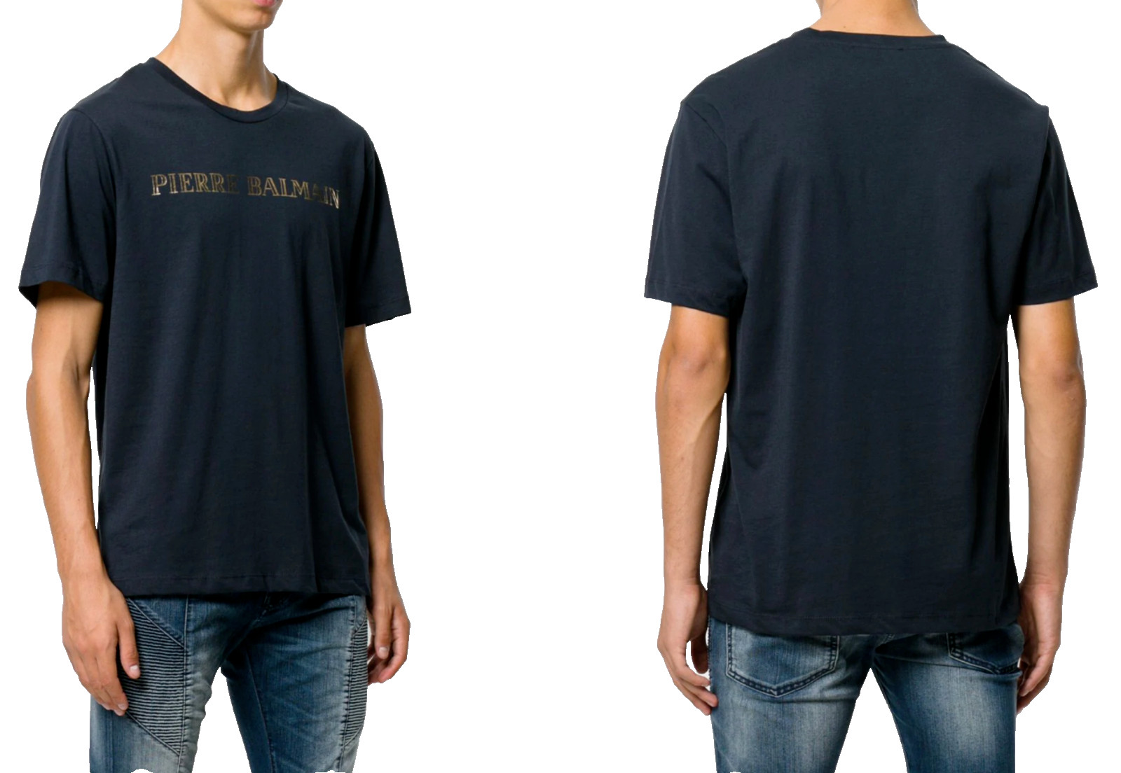 Pierre Balmain Mens Iconic Top Logoshirt Gold Logo Shirt Kurzarm T-Shirt 52 XL gallery