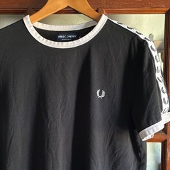 Fred Perry Men’s Black Crew Neck Short Sleeve Logo T-Shirt Size M