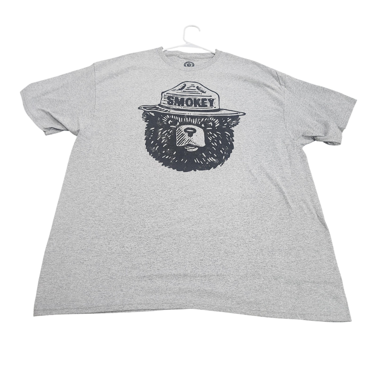 Meijer Shirt Mens 2XL Gray Smokey Bear Tonal Graphic Tee Camping Outdoor Top