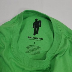 Billie Eilish Blohsh Graphic Shirt Size Small Green Logo Lash Music BILLIEEILISH