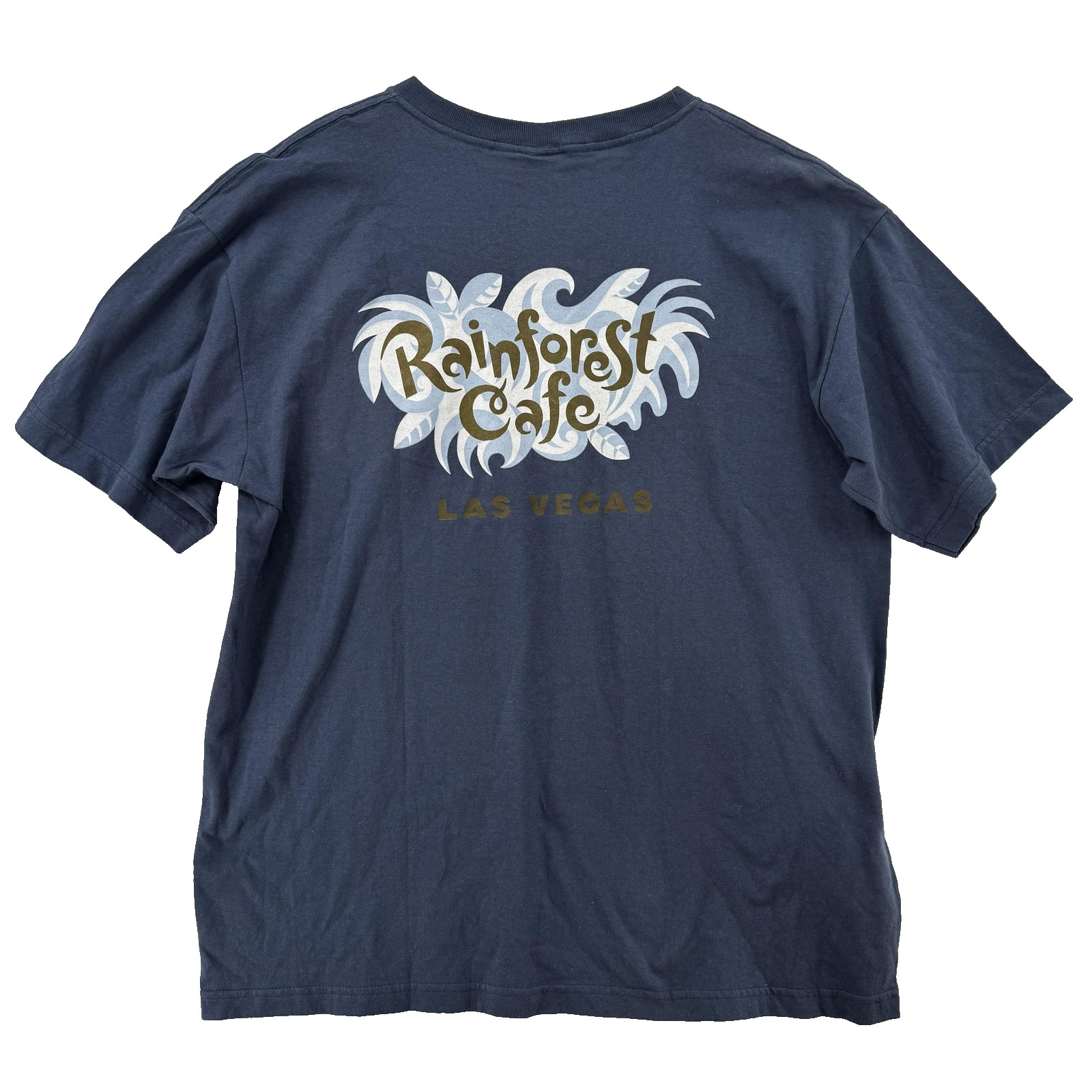 VTG Rainforest Cafe Shirt Mens XL Blue Las Vegas Souvenir Nature Graphic Cotton gallery