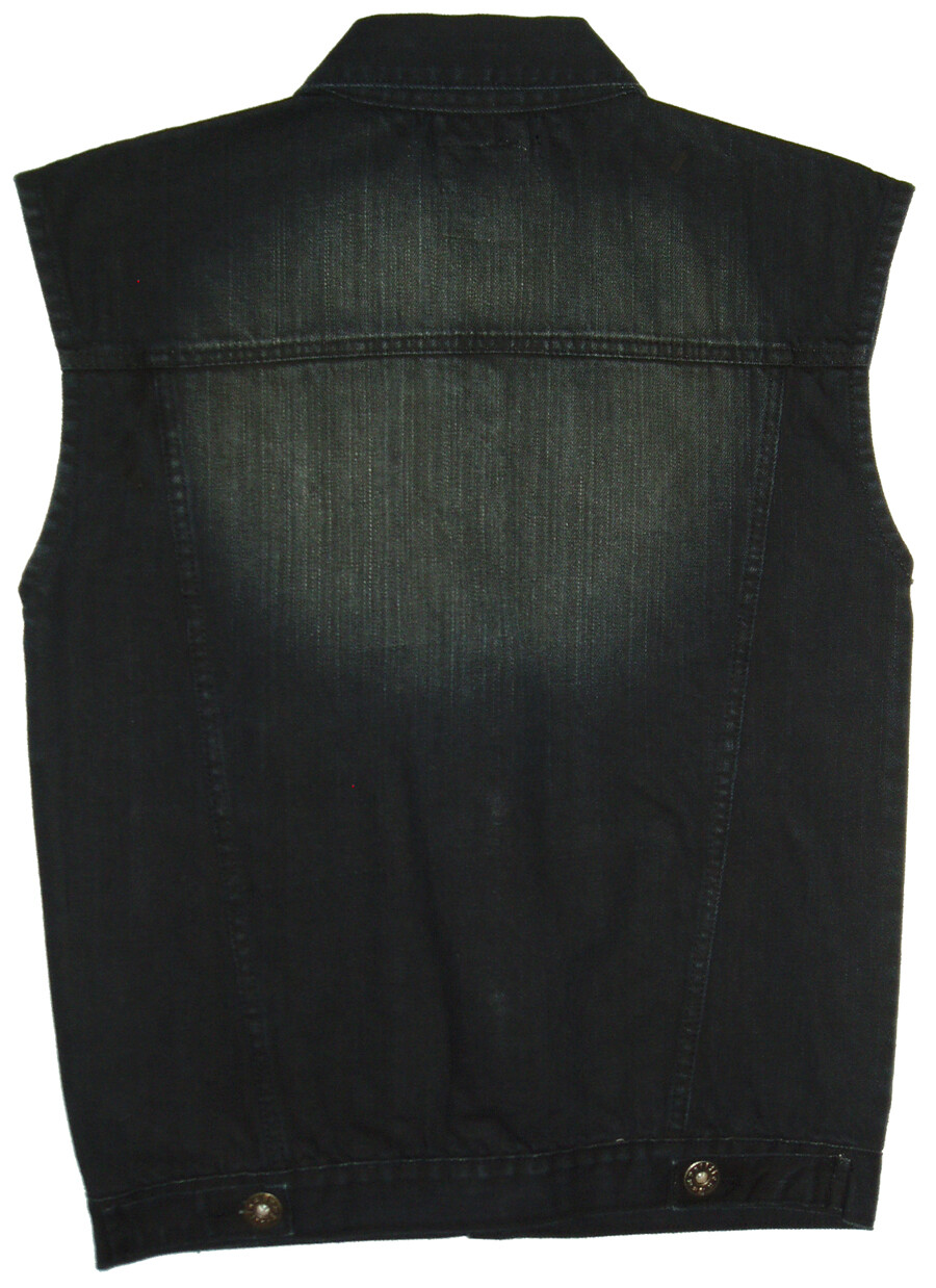 MENS BIKER DENIM VEST (DIRECT MANUFACTURER TO YOU) + FREE SHIPPING gallery