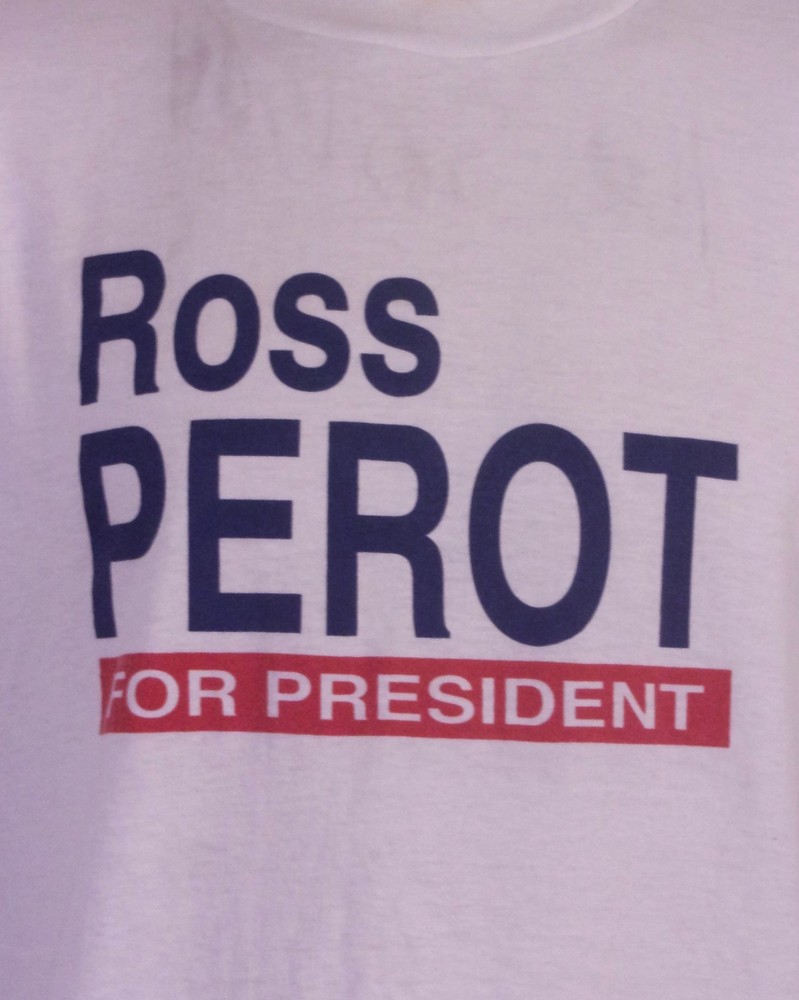 vintage 90s single stitch Ross Perot 1992 Campaign T-Shirt Politics USA sz XXL