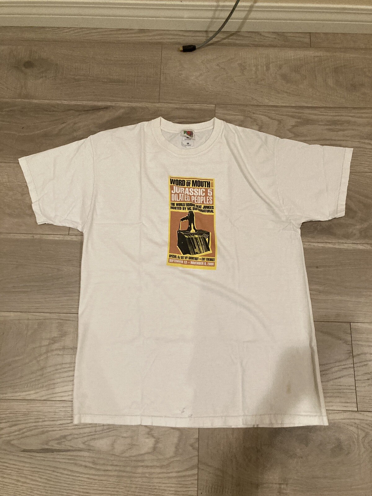 Vtg Word Of Mouth Tour (Jurassic 5, Dilated Peoples & Beat Junkies) T-Shirt XL gallery