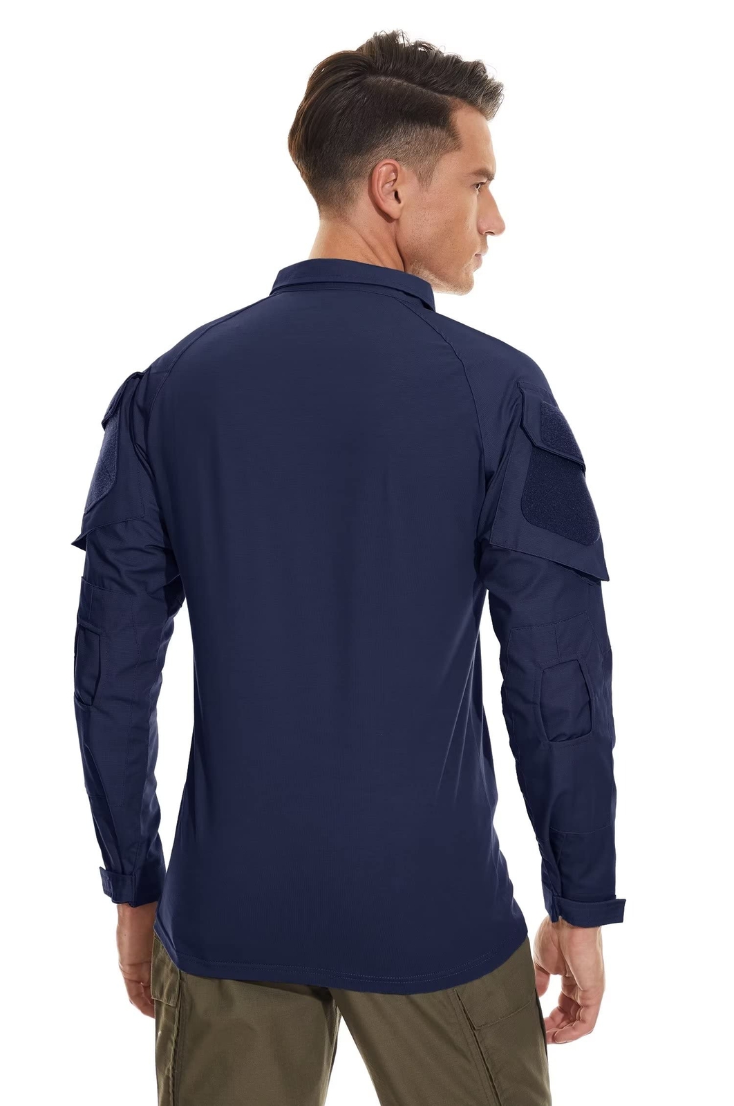 Men's 1/4 Zip Tactical T-Shirt Long Sleeve Outdoor Hiking Casual Work Pullover T gallery