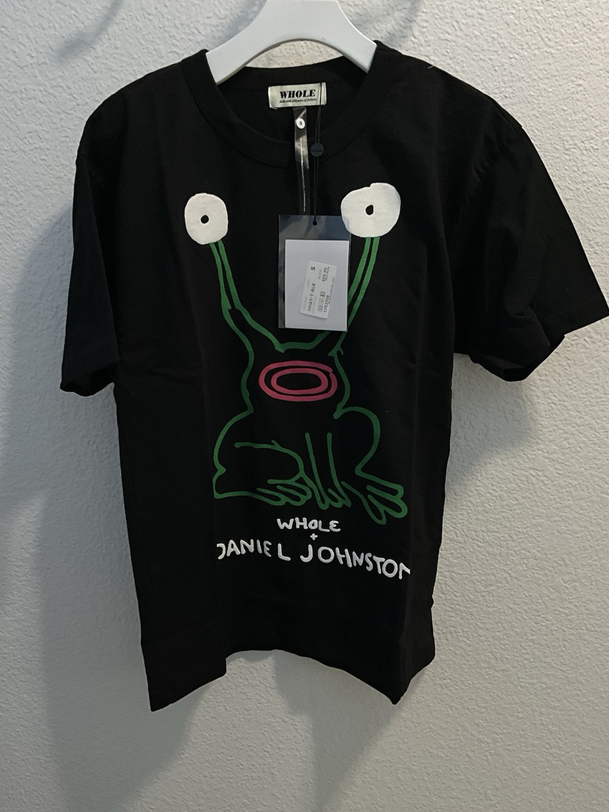 Whole X Daniel Johnston Hay Men’s T shirt Black Size S Nwt