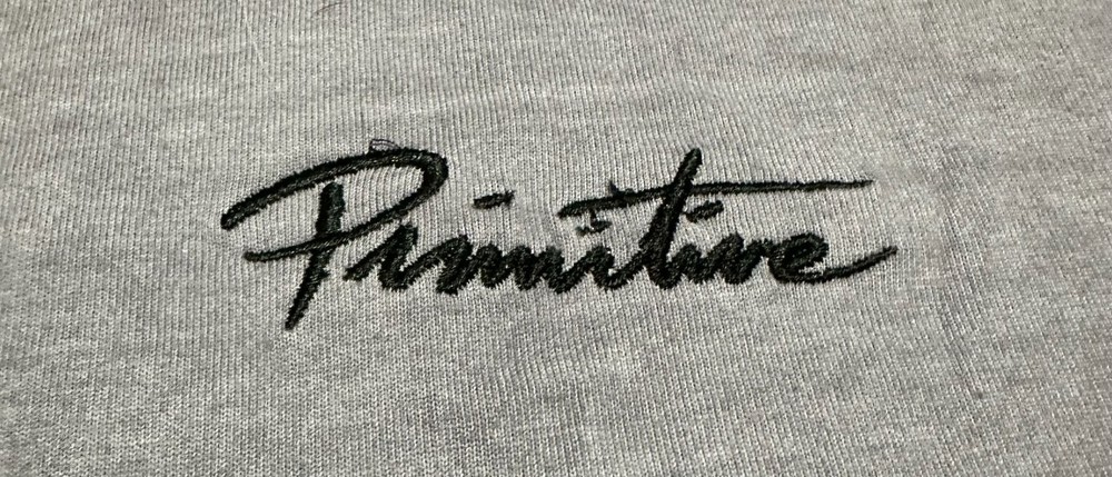 Primitive Skateboarding Nuevo Script Logo Embroidered Tee Lavender, Medium