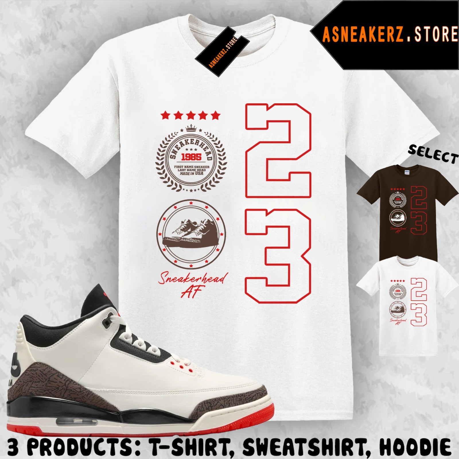 Tee Shirt Matching AJ 3 World's Best Dad 2026 Match Sneaker Sneakerhead Emblem gallery