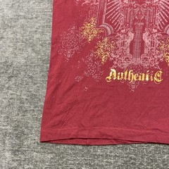 Dickies Authentic T Shirt Mens Large Burgundy Cotton Non Stretch Graphic Print