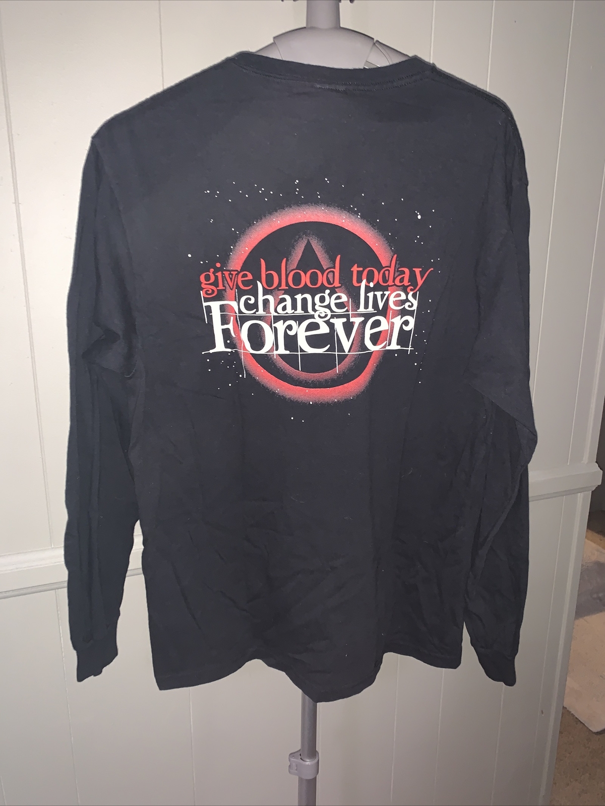 Delta Pro Weight LS “Give Blood Today Save Lives Forever “ Shirt Large Black A8 gallery