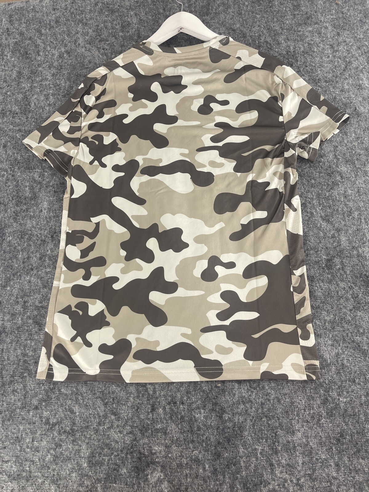 De Facto Shirt Men’s Camo Small Gray Green Tee Camouflage Short Sleeve Gym N308 gallery