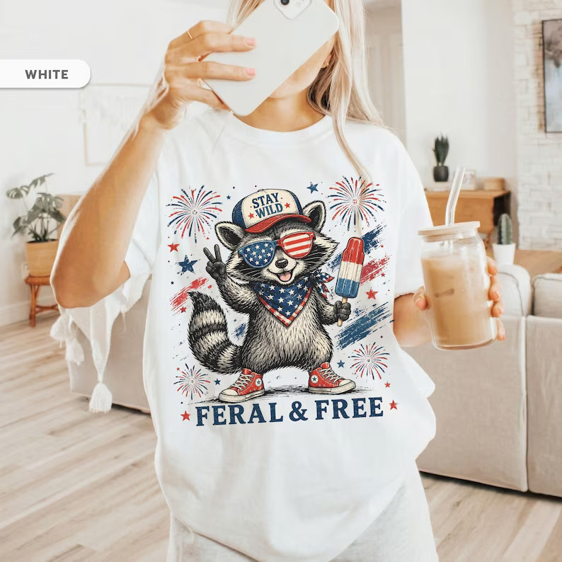 Feral & Free Shirt, 4th of July Shirt, USA Independence Day Shirt gallery