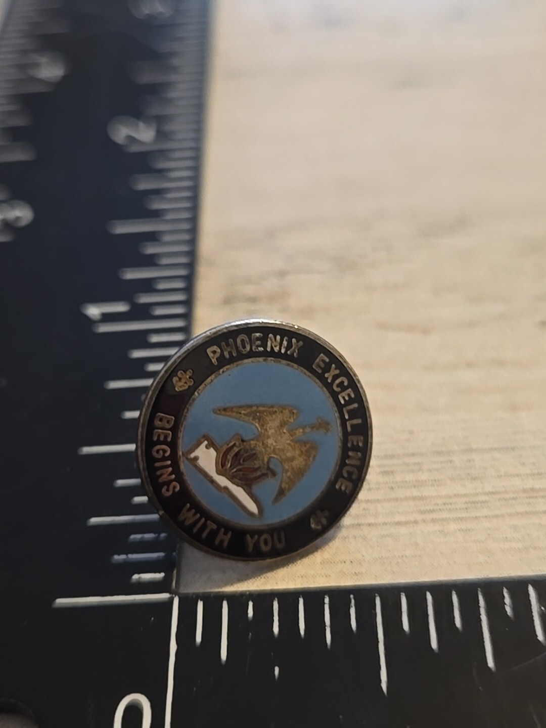 Phoenix Excellence Begins With You Cloisonné Tie Lapel Award Pin O5