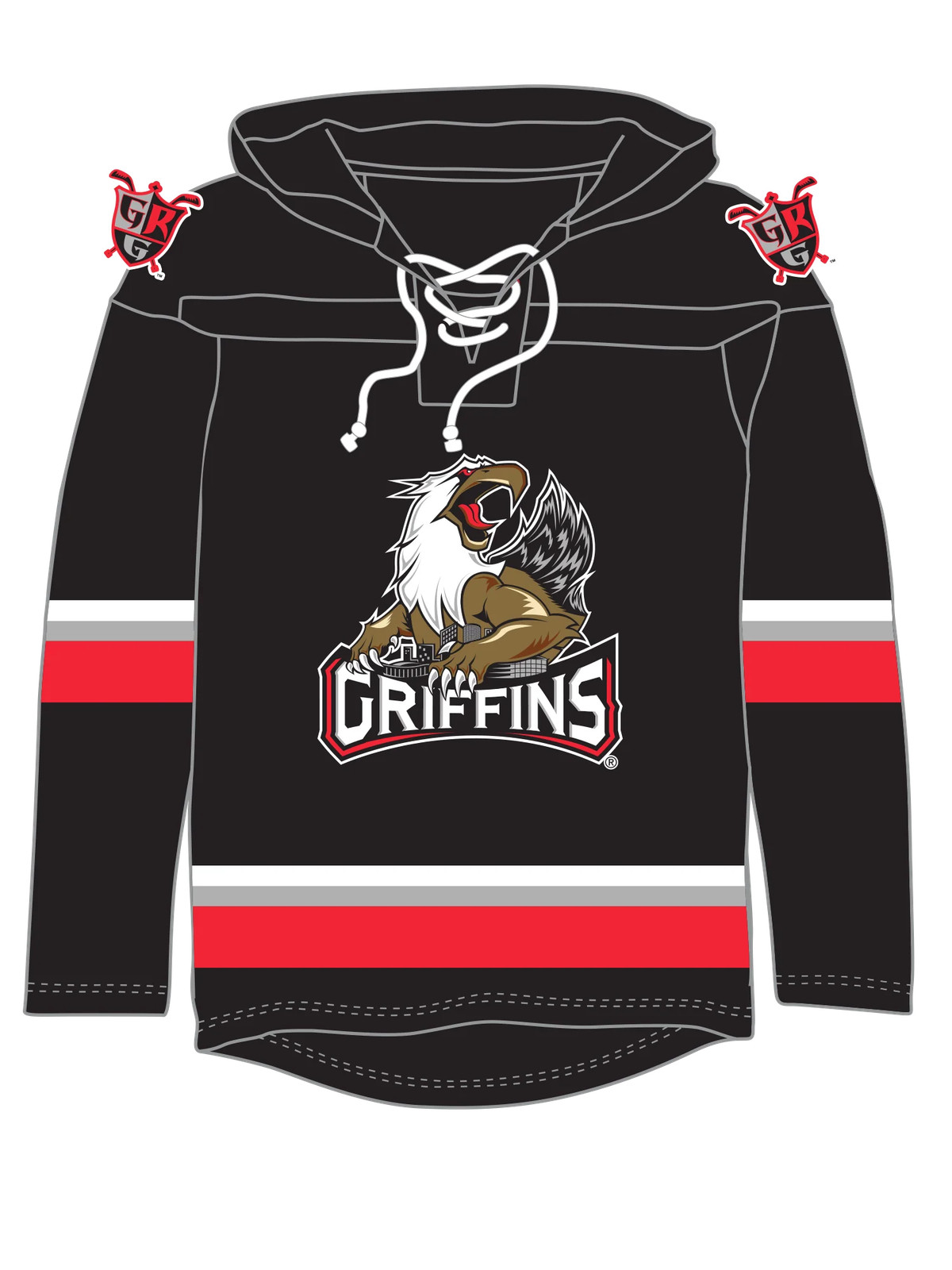 Grand Rapids Griffins AHL Hockey Embroidered Lace Hoodie gallery