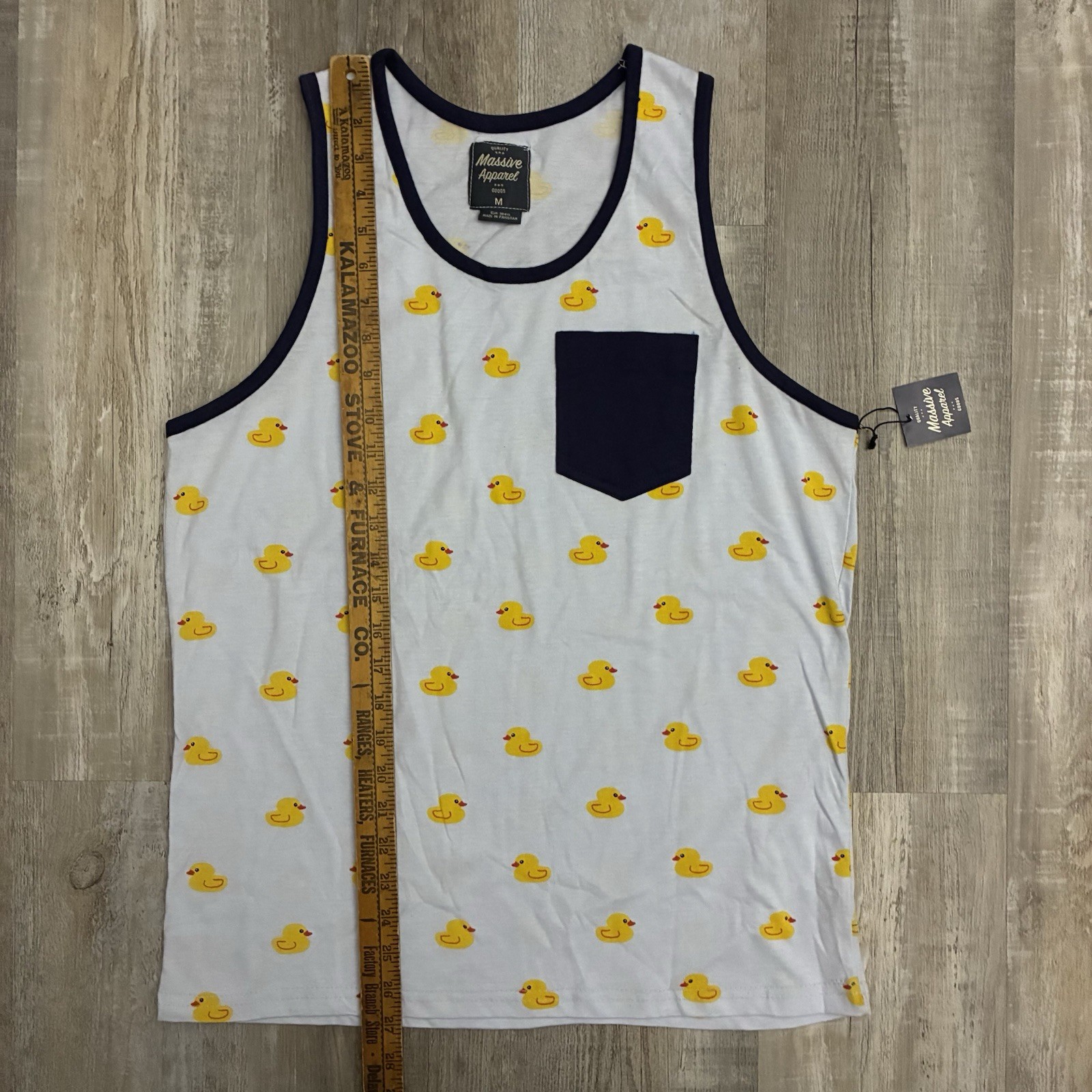 Massive Apparel Men's Graphic All Over Print Tank Top Medium Rubber Ducky gallery