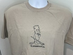 SuperrRadical Large Brown Devil BART Simpson T Shirt Superr Radical