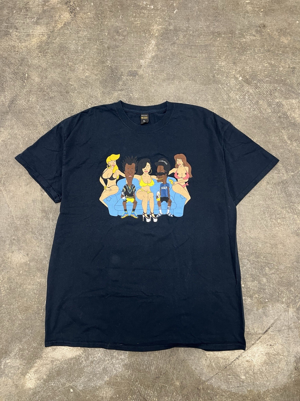 10.Deep Beavis And Butthead NWA Mens Graphic T Shirt Size XL Navy Blue gallery