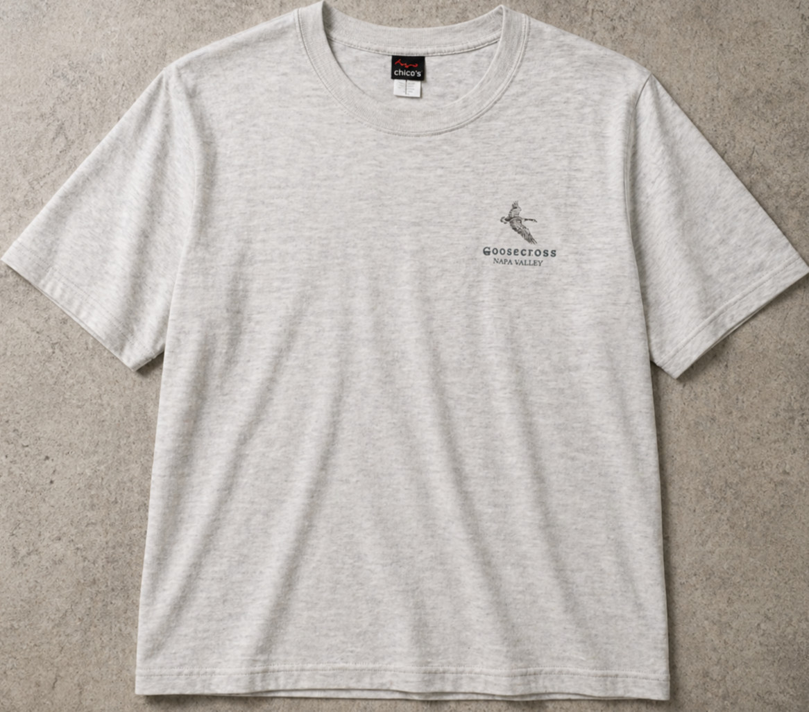 GOOSECROSS NAPA VALLEY CHARDONNAY TEE HANES BEEFY LARGE WINECORE gallery