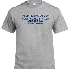 SEMPER PARATUS*COAST GUARD STATION JUNEAU* ALASKA* INDIVIDUAL PT SHIRT