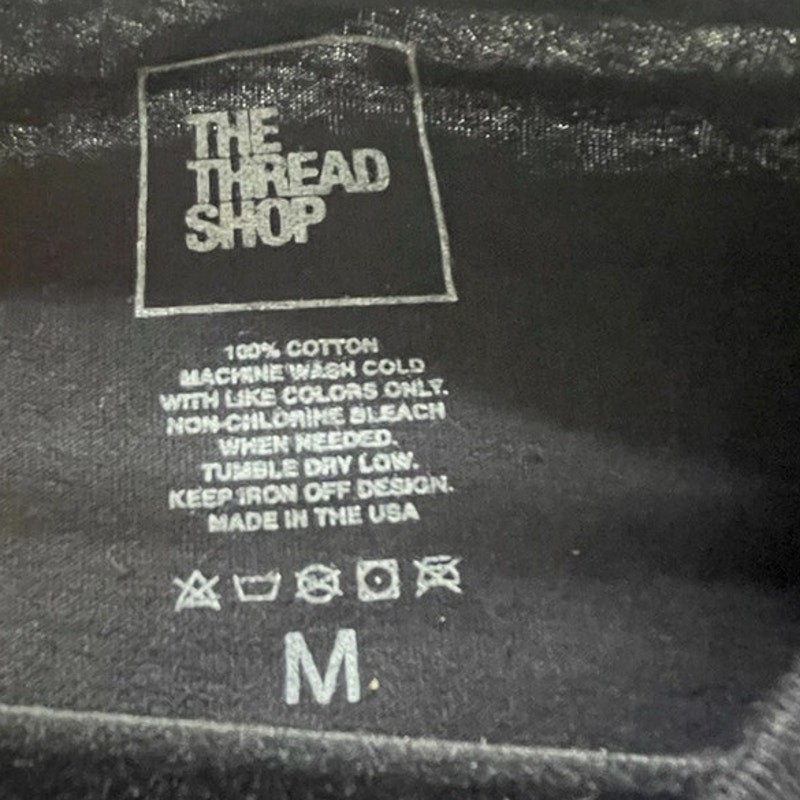 The Thread Shop T‑Shirt Men M Black Graphic Streetwear Tour Style Cotton Tee EUC gallery