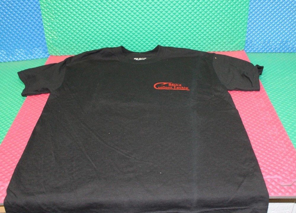 Berts Custom Tackle Black Short SLV 50/50 Poly Cotton Dry Blend Choose Size