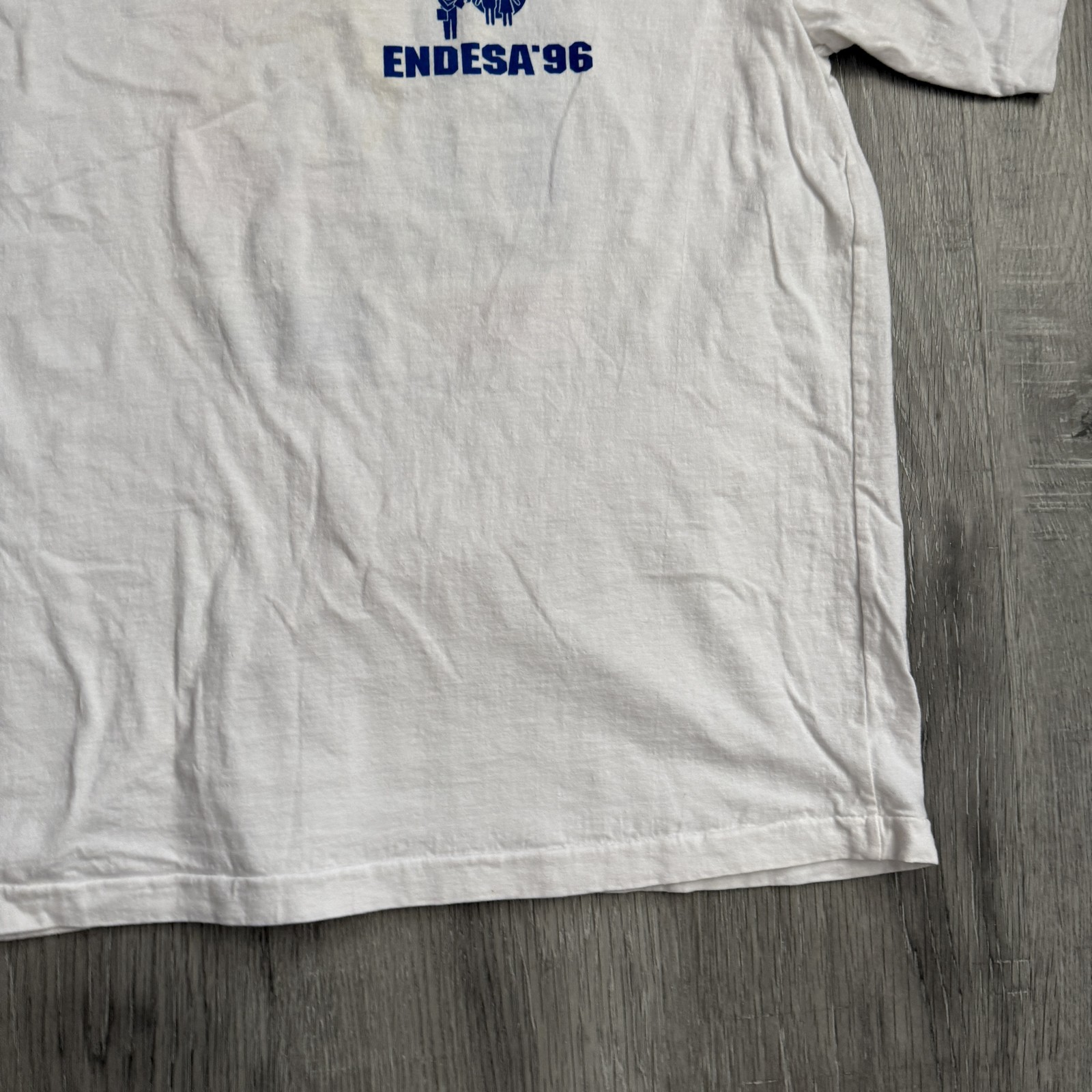 Vintage Sandria ENDESA 96 Shirt Mens Medium White Dominican Republic 90s Tee gallery