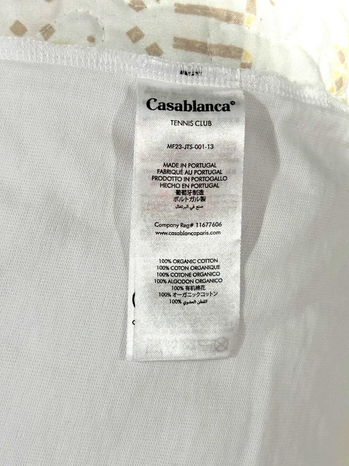 Casablanca Paris White Tennis Club Icon Printed T-Shirt W/ Sport Motif On Chest gallery